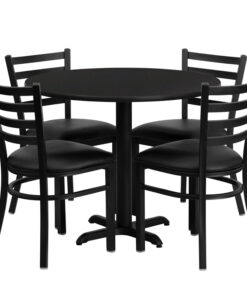 round table 4 chairs