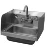 Hand sink with splash guard