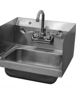 Hand sink with splash guard