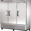True Three door Stainless steel reach-in Freezer