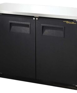 True backbar bottle cooler solid door