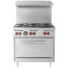 Six burner range w oven